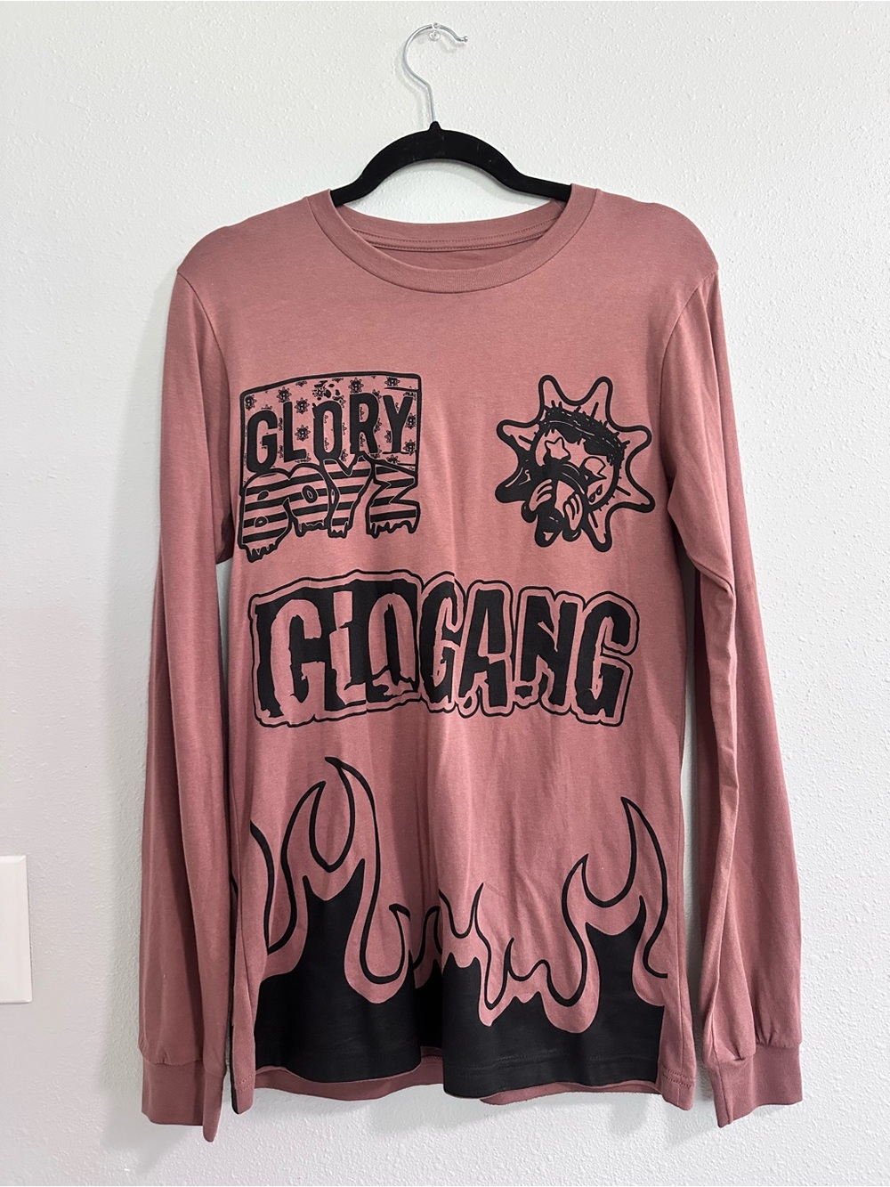 Long Sleeve Graphic Tee - Dusty Rose for Men